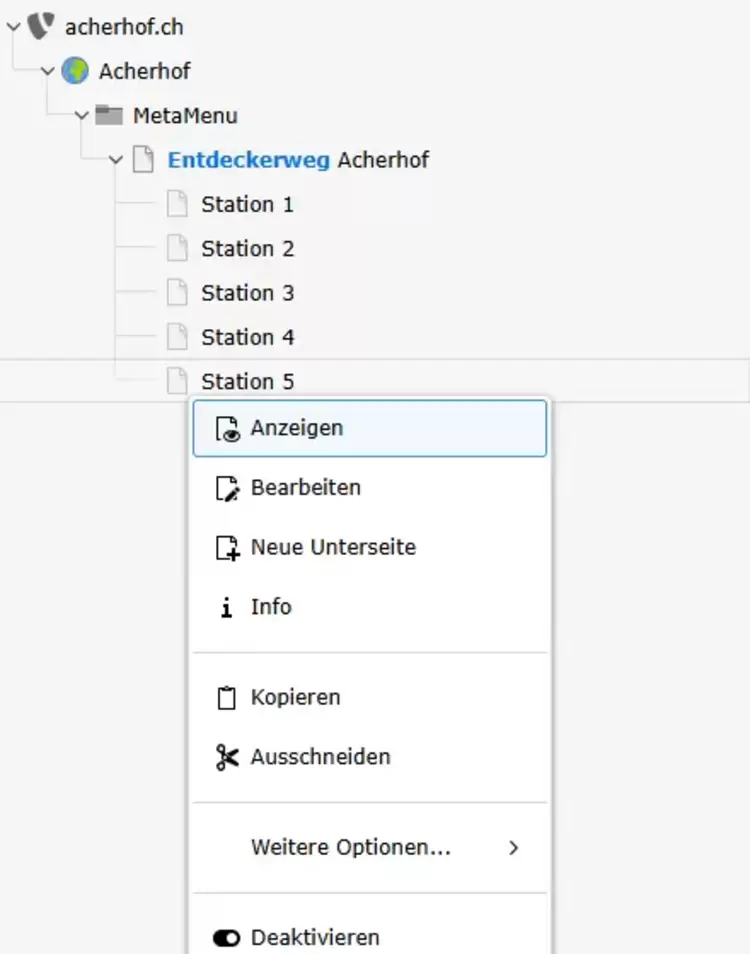 Übersichtlicher Seitenbaum im TYPO3 Backend