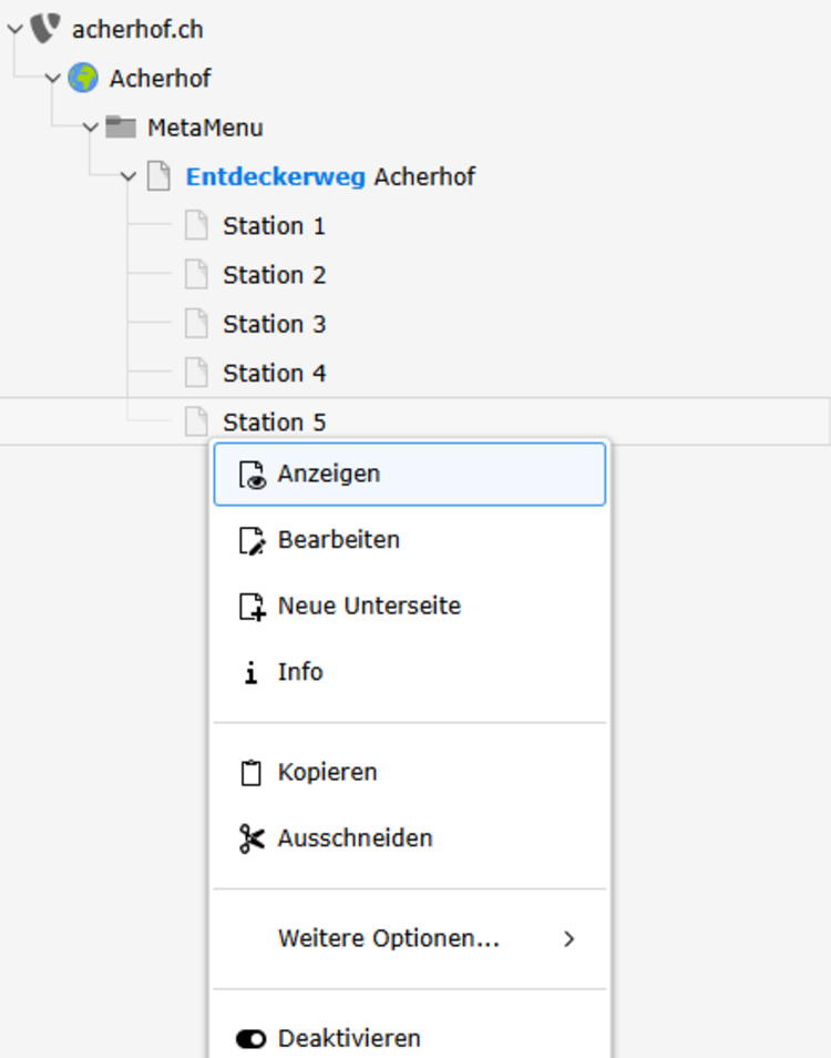 Übersichtlicher Seitenbaum im TYPO3 Backend