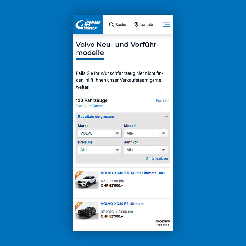 Digitalmarketing Garage Auto Website KMU zottermedia